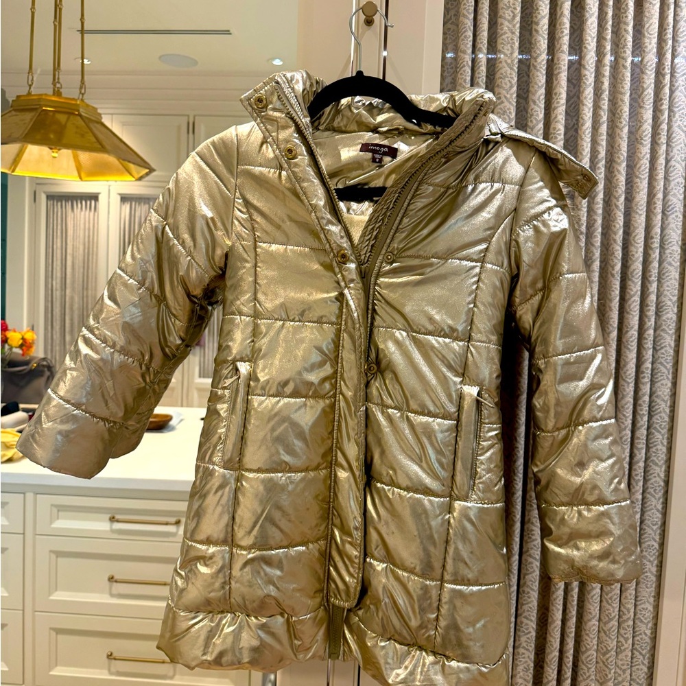 Imoga size 8 winter jacket, gold